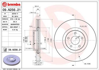 Dischi freno anteriore Ford mondeo V turnier (cf) 09/