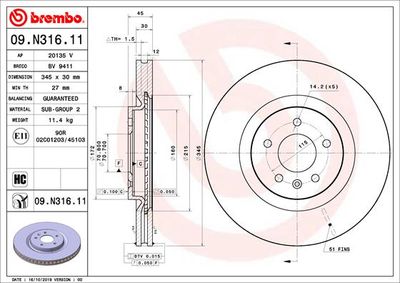 Dischi freno anteriore Opel insignia b country tourer