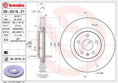 Dischi freno anteriore Opel insignia b country tourer