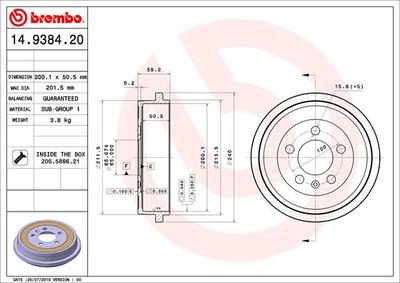 Tamb. f. posteriore Audi A2 (8Z0) 02/00-08/05 / se