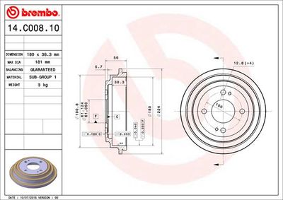 Tamb. f. posteriore Honda jazz II (gd_, GE3, GE2)