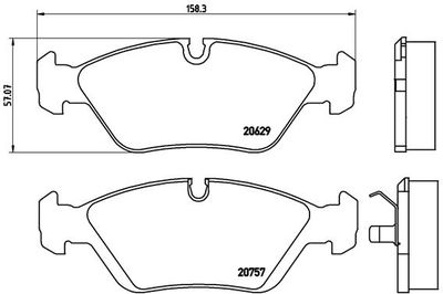 Pastiglie freno anteriore alpina B6 (E21) 03/78-03/83 /