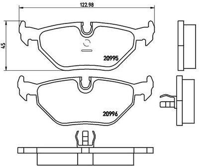 Pastiglie freno posteriore BMW 3 (E30) 09/82-03/92 / BMW