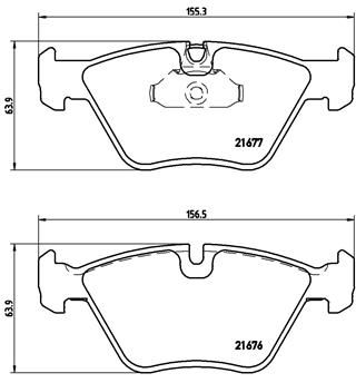 Pastiglie freno anteriore BMW (brilliance) 5 series (E60