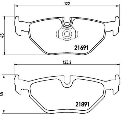 Pastiglie freno posteriore alpina B10 (E39) 12/96-05/04 /