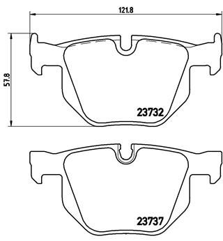 Pastiglie freno posteriore BMW (brilliance) 5 series (E60
