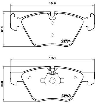 Pastiglie freno anteriore BMW (brilliance) 3 series (E90