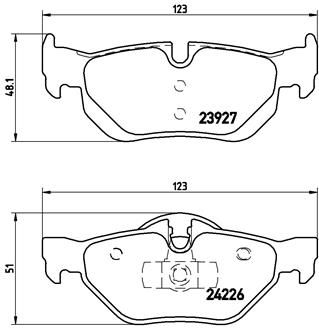 Pastiglie freno posteriore BMW (brilliance) 3 series (E90