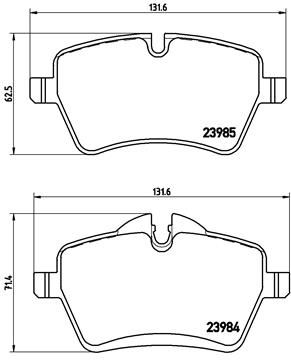 Pastiglie freno anteriore MINI MINI (R50, R53) 06/01-09/