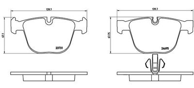 Pastiglie freno posteriore alpina B7 (F01, F02) 03/09-01/