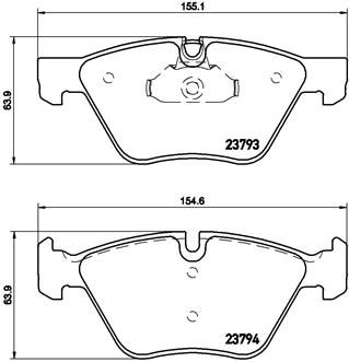 Pastiglie freno anteriore BMW (brilliance) 5 series (E60