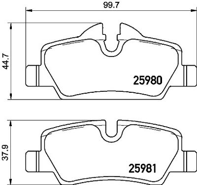 Pastiglie freno posteriore MINI MINI (F55) 09/13-> / MINI