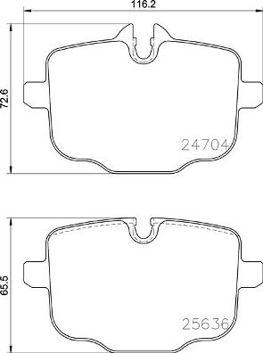Pastiglie freno posteriore alpina B7 (G12) 02/16-> / BMW
