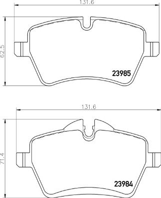 Pastiglie freno anteriore MINI MINI (R56) 11/05-01/14