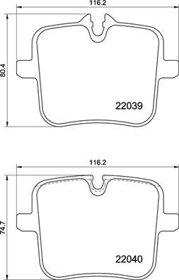 Pastiglie freno posteriore BMW 5 (G30, F90) 09/16-> / BMW