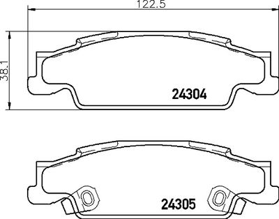 Pastiglie freno posteriore cadillac cts 03/02-12/07 / cad