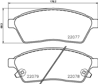 Pastiglie freno anteriore cadillac srx 01/09-> / Saab 9-