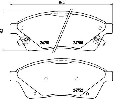 Pastiglie freno anteriore cadillac srx 01/09-> / Saab 9-