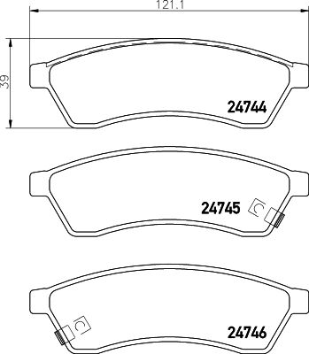 Pastiglie freno posteriore Chevrolet (sgm) epica (sev, ce