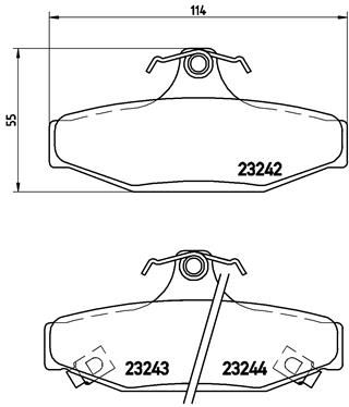 Pastiglie freno posteriore Daewoo korando (kj) 11/98-> /