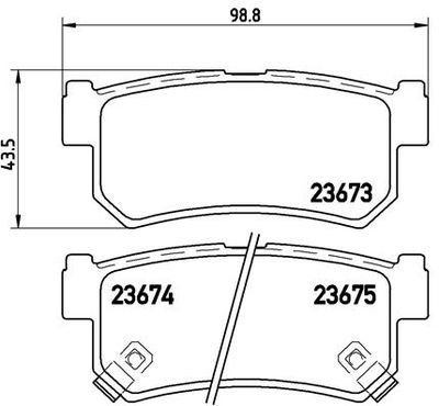 Pastiglie freno posteriore Daewoo rexton (gab_) 04/02-> /