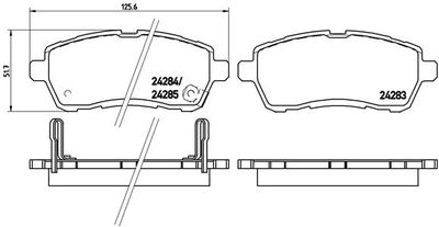 Pastiglie freno anteriore Daihatsu materia (M4_) 10/06->