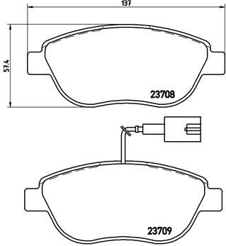 Pastiglie freno anteriore Abarth 500 / 595 / 695 (312_)