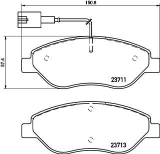 Pastiglie freno anteriore Alfa Romeo mito (955_) 08/08->