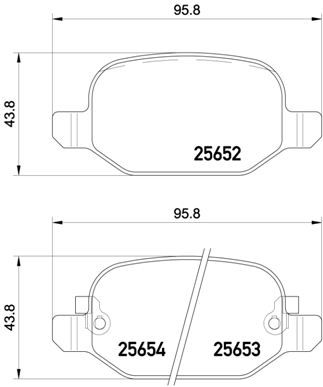 Pastiglie freno posteriore Fiat 500l (351_, 352_) 09/12->
