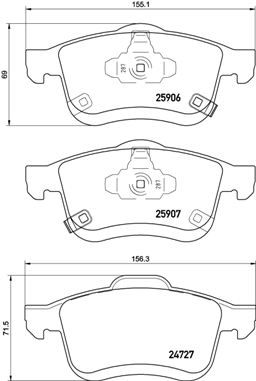 Pastiglie freno anteriore Fiat 500l (351_, 352_) 09/12->