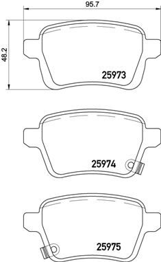 Pastiglie freno posteriore Fiat (gac) ottimo 03/14-> / fi