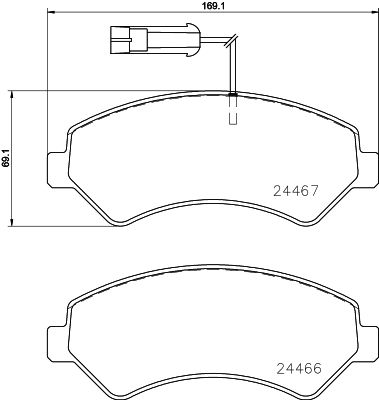 Pastiglie freno anteriore Fiat Ducato bus (250_, 290_) 0