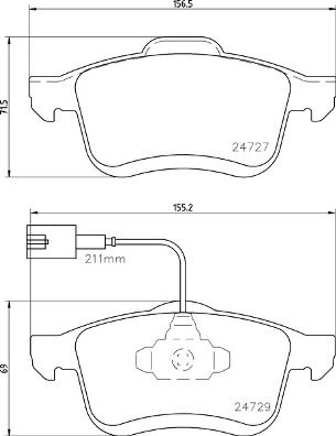 Pastiglie freno anteriore Fiat doblo cargo (263_) 02/10-