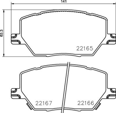 Pastiglie freno anteriore Fiat 500X (334_) 09/14-> / jee