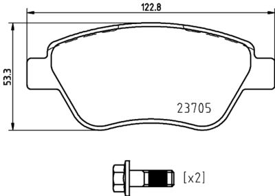Pastiglie freno anteriore Fiat doblo box body/mpv (223_)