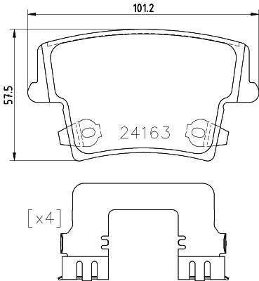 Pastiglie freno posteriore Chrysler (bbdc) 300C 10/06-01/