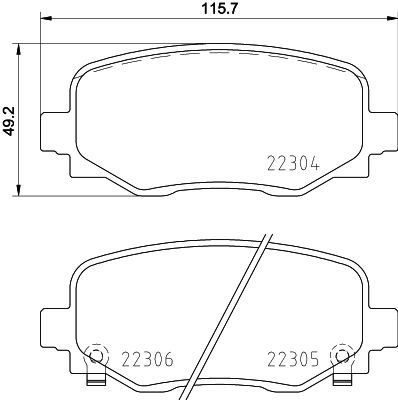 Pastiglie freno posteriore Fiat 500X (334_) 09/14-> / jee
