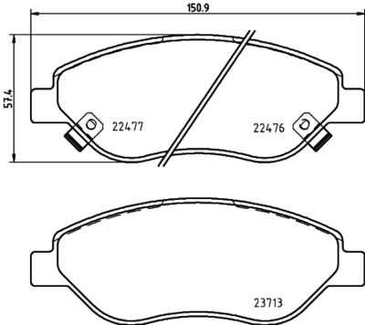 Pastiglie freno anteriore Fiat Tipo estate (356_) 03/16-