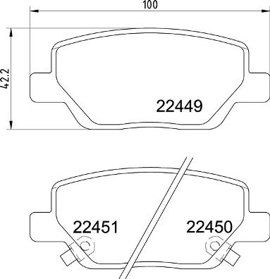 Pastiglie freno posteriore Fiat Tipo estate (356_) 03/16-