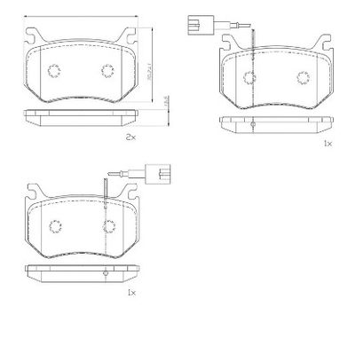 Pastiglie freno posteriore Alfa Romeo Giulia (952_) 10/15