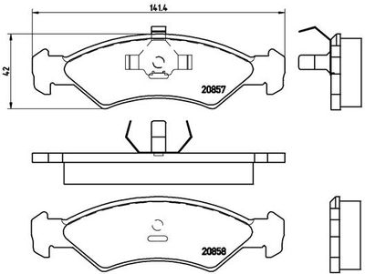 Pastiglie freno anteriore Ford Fiesta hatchback van (fvd