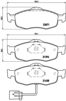 Pastiglie freno anteriore Ford ia cougar Coupé (s