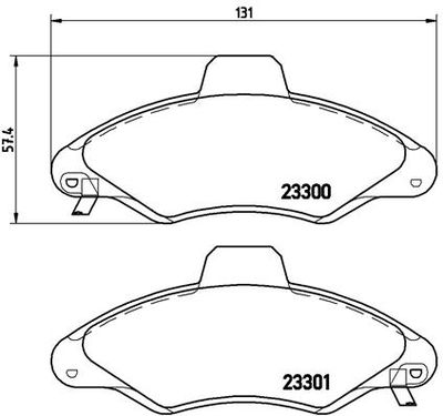 Pastiglie freno anteriore Ford escort '95 van (avl) 01/9
