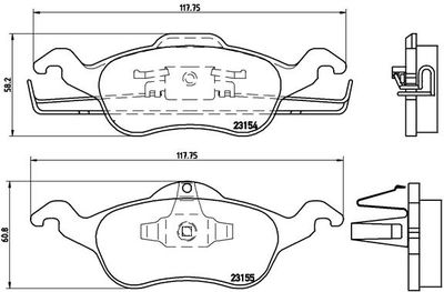 Pastiglie freno anteriore Ford ia Focus hatchback