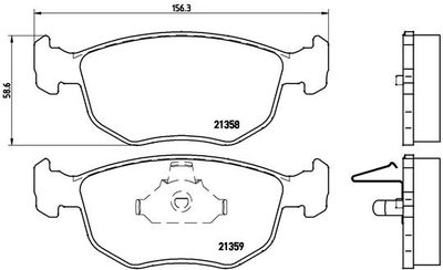 BREMBO P 24 069 / Kit pastiglie freno, Freno a disco PRIME LINE
