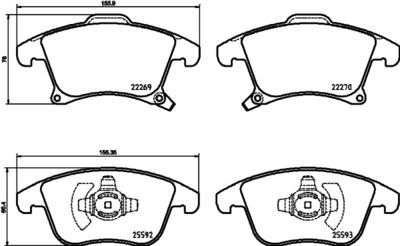 Pastiglie freno anteriore Ford (changan) mondeo 08/13->