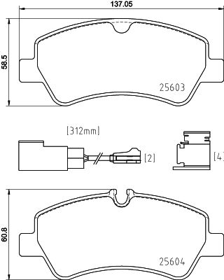 Pastiglie freno posteriore Ford ia Transit van (vo