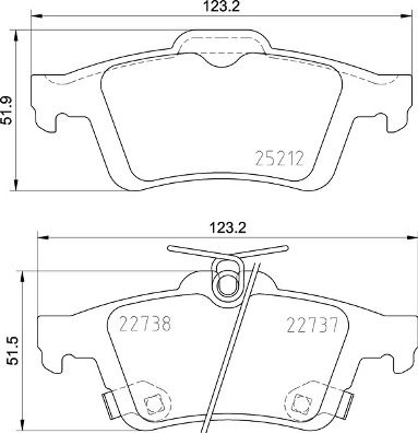Pastiglie freno posteriore Ford Focus III 07/10-> / Ford