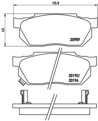 Pastiglie freno anteriore Honda civic III hatchback (al,