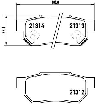 Pastiglie freno posteriore acura integra Coupé 01/85-12/9